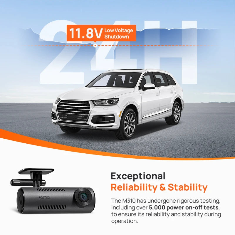 70mai Dash Cam M310  Resolution with Smart Voice Control