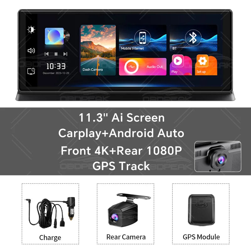 Dash Cam with Dual Len Video Recorder