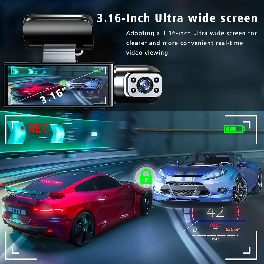 Dashcam Video Recorder Camera with  Dual Lens for Car