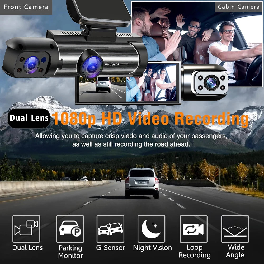 Dashcam Video Recorder Camera with  Dual Lens for Car