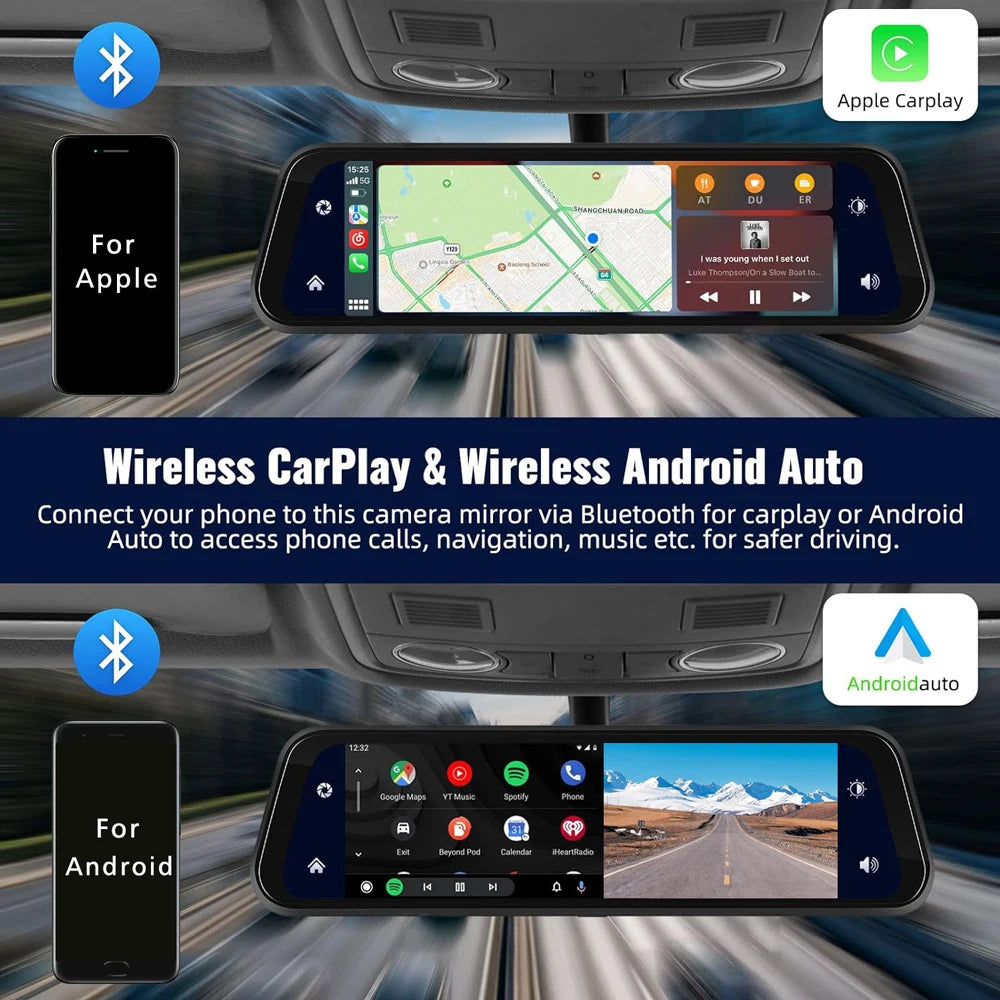 Dashcam 4K Camera with Android Auto GPS