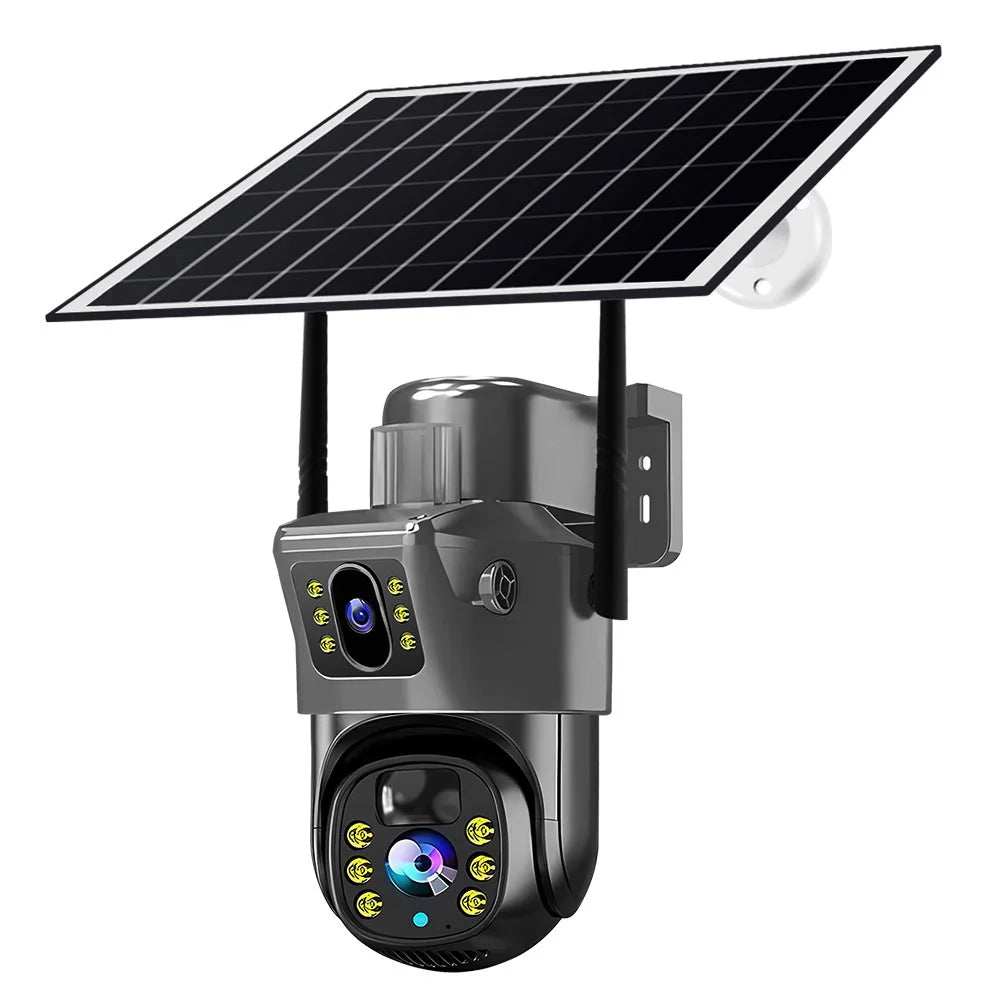 Outdoor Wireless Solar with Dual Lens Security Camera