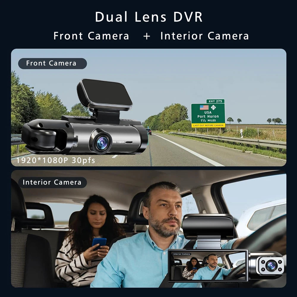 Dashcam Video Recorder Camera with  Dual Lens for Car