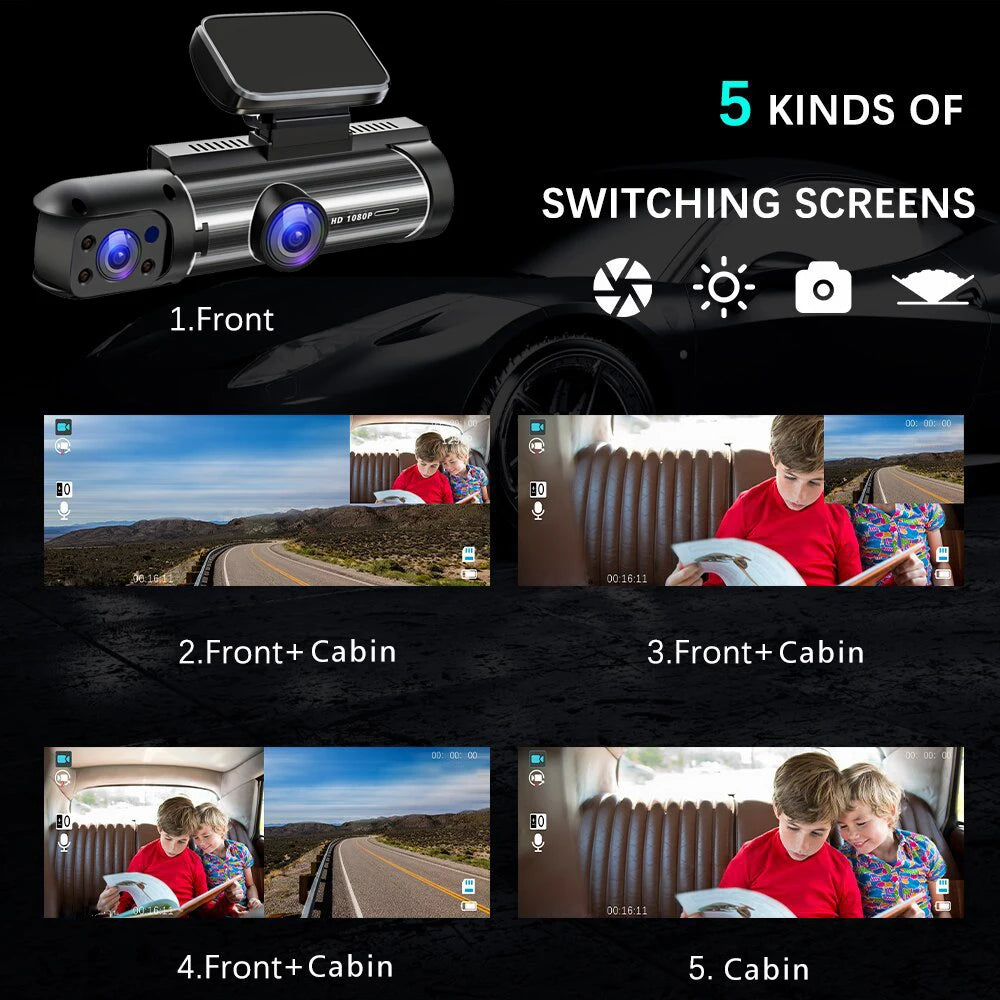 Dashcam Video Recorder Camera with  Dual Lens for Car